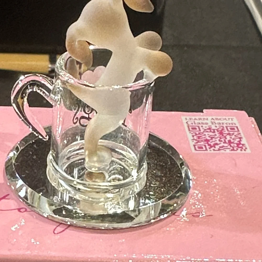 Glass Baron: Glass Pup in a Cup Figurine